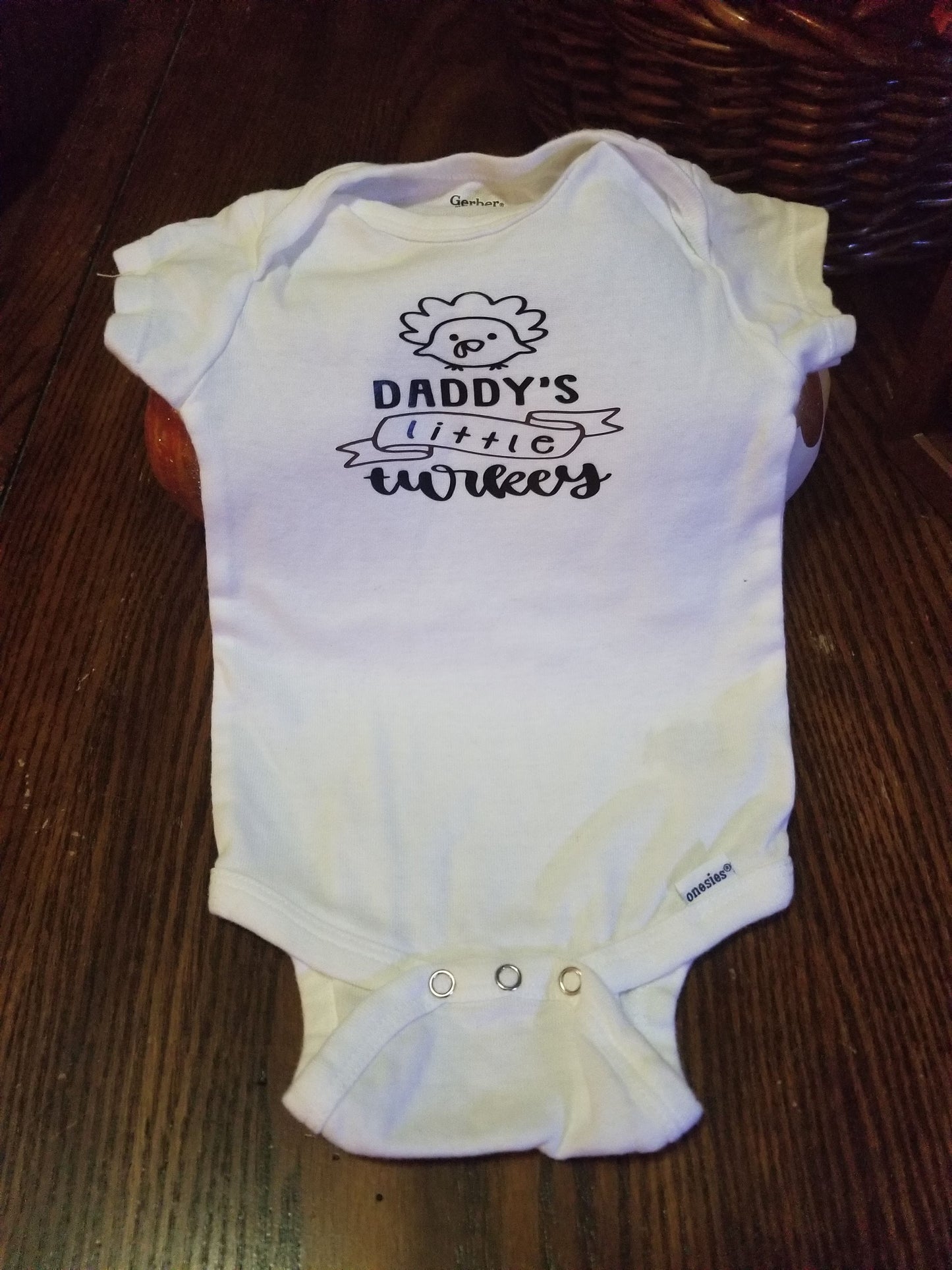 Onesie - Daddy's Little Turkey - 6-9 Months