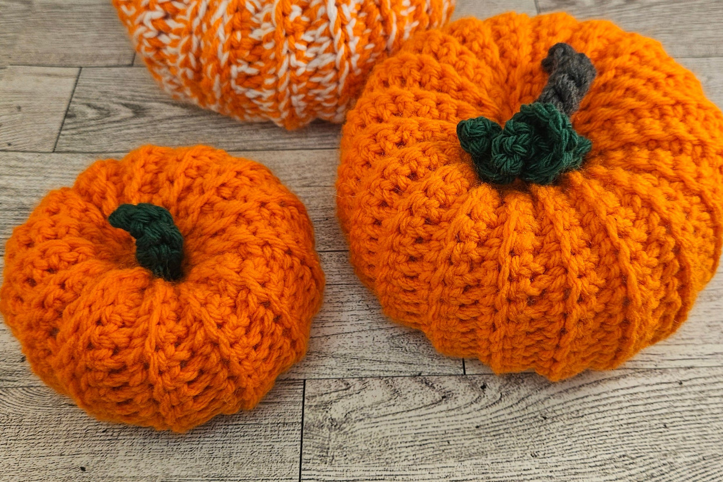 Crocheted Pumpkins - 2 piece set