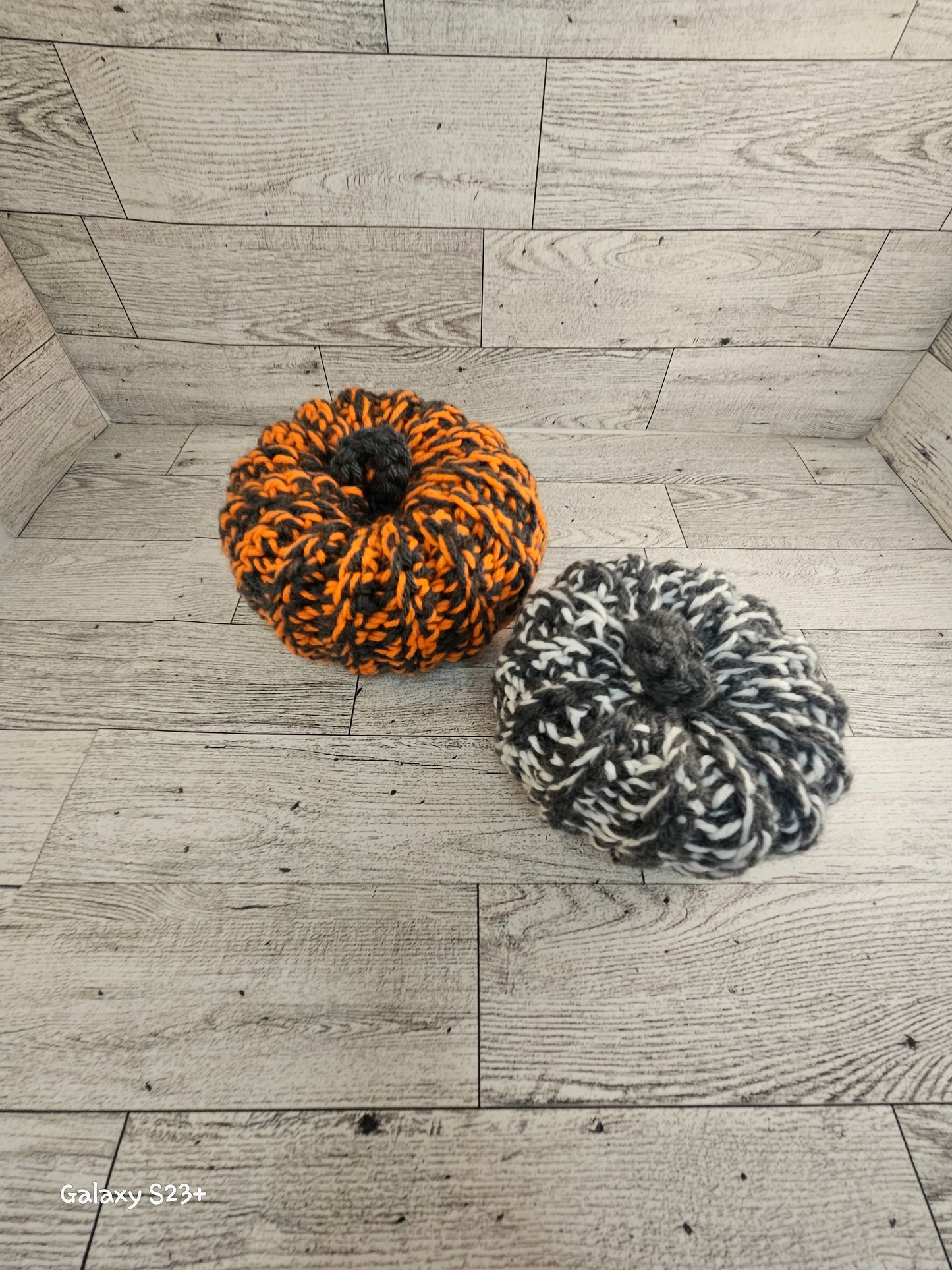 Crocheted Pumpkins - 2 piece set