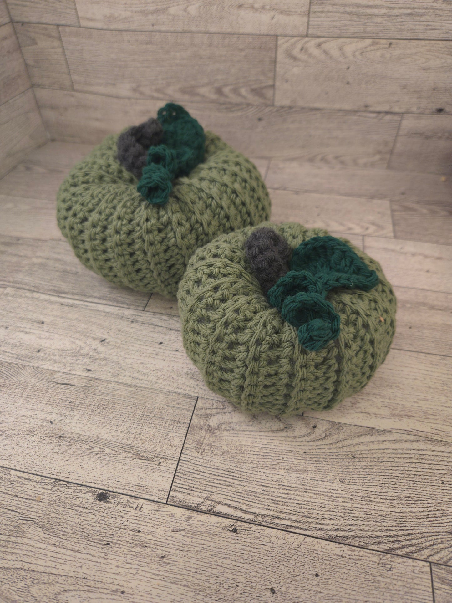 Crocheted Pumpkins - 2 piece set