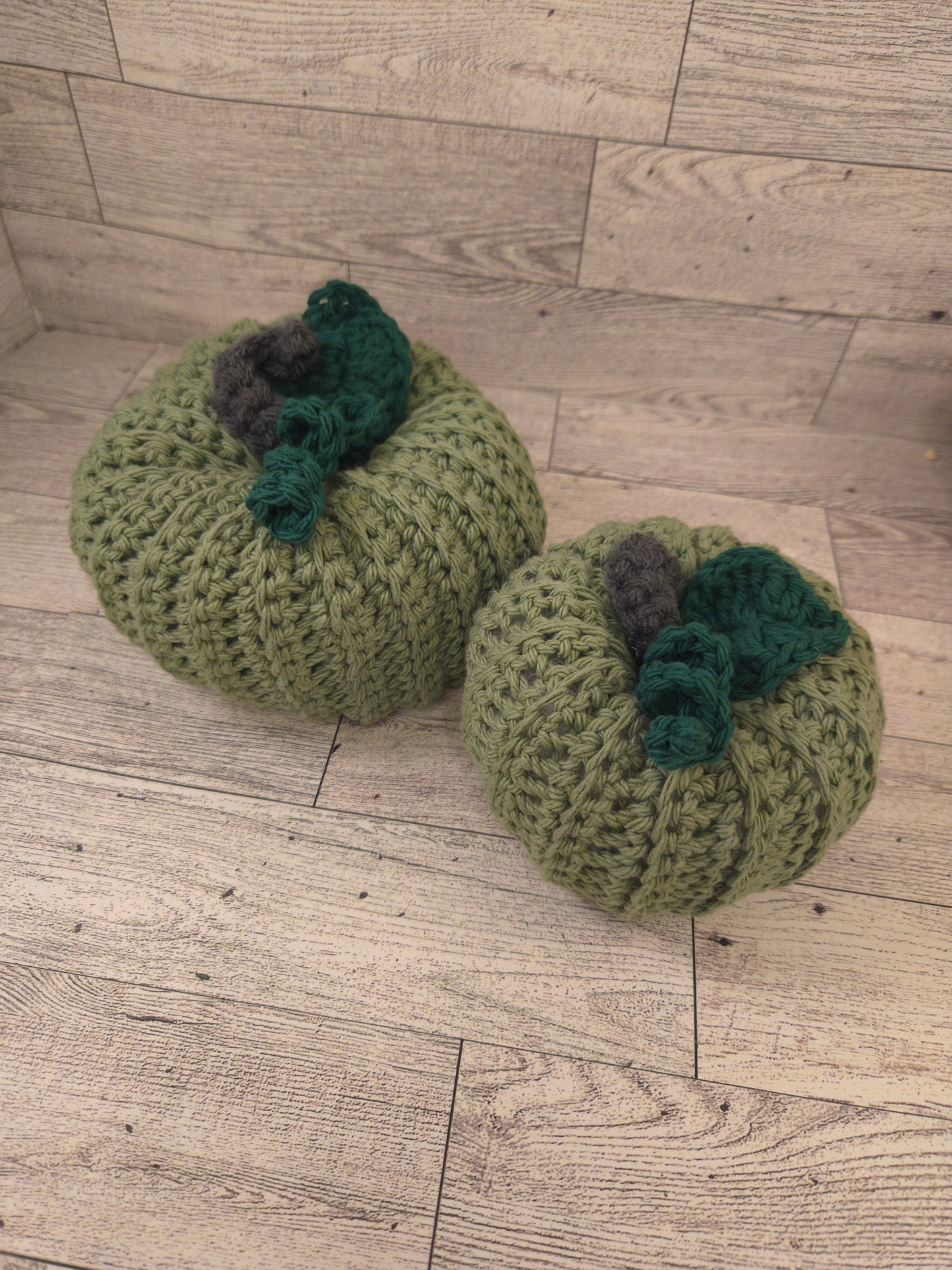 Crocheted Pumpkins - 2 piece set