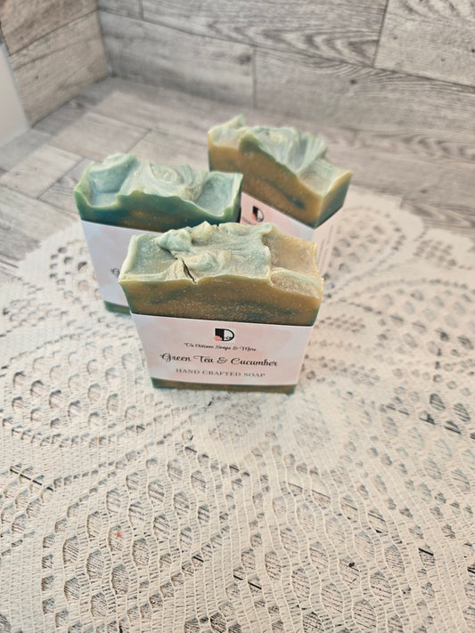 Green Tea & Cucumber Tallow Soap with Goat Milk